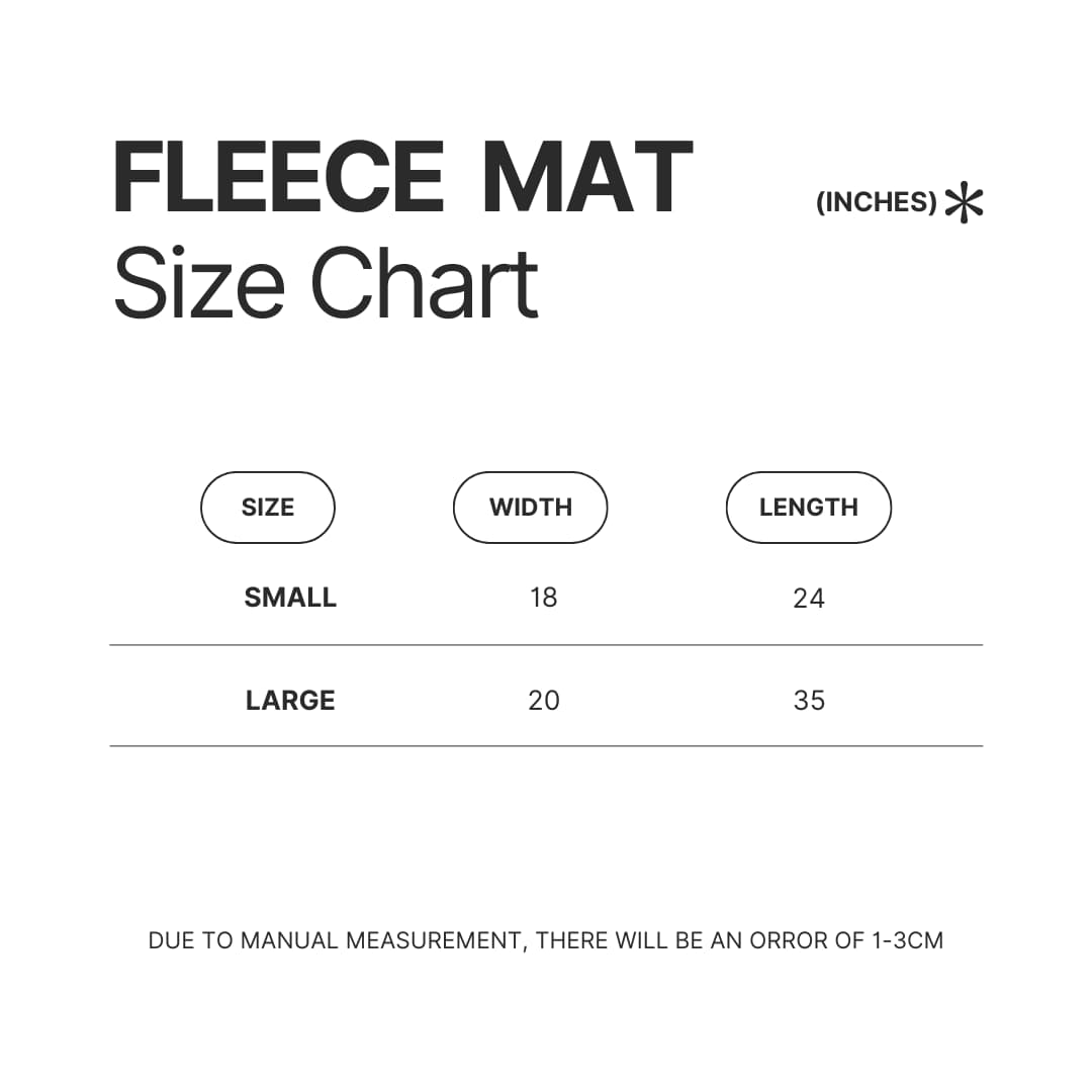 Fleece Mat Size Chart - Devilman Crybaby Merch