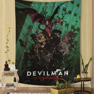 Devilman Crybaby Cartoon Tapestry