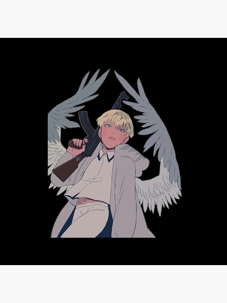 Akira Fudo Devilman Crybaby Retro Sunset Throw Pillow - Image 2