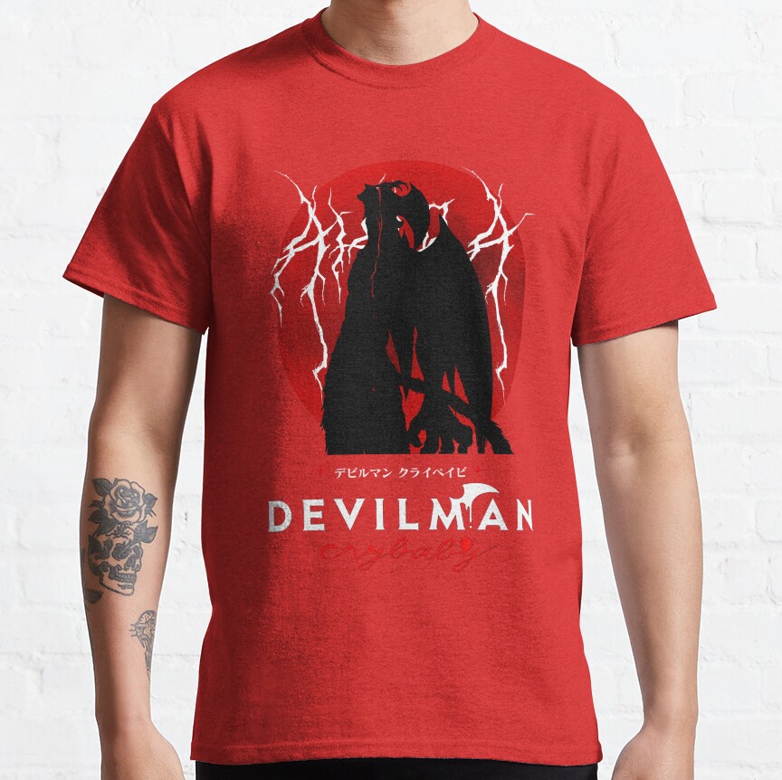 Devilman Crybaby Red Highlight T-shirt - Image 5