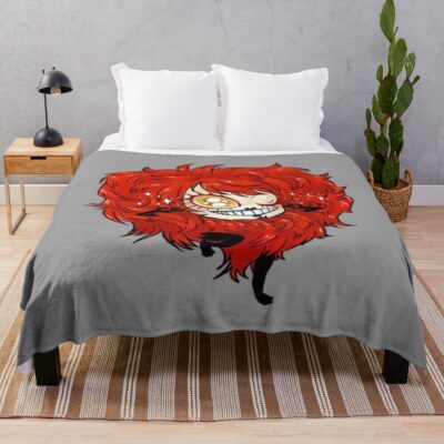Ryo Asuka Devilman Crybaby Contrast Throw Blanket