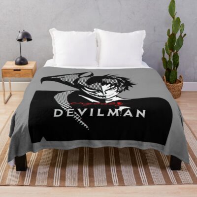 Fudô Akira Devilman Crybaby Retro Dark Throw Blanket