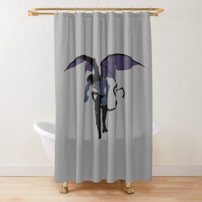 Akira Fudo Devilman Crybaby Red Shower Curtain