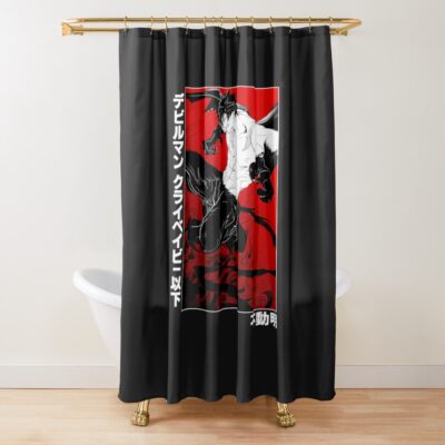 Akira Fudo Devilman Crybaby Theme Shower Curtain