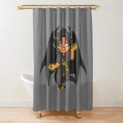 Ryo Asuka Devilman Crybaby Iconic Shower Curtain