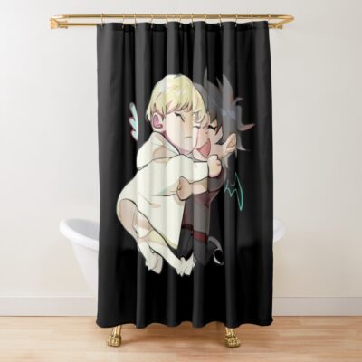 Akira Fudo Devilman Crybaby Shadow Shower Curtain