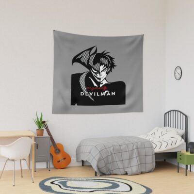 Fudô Akira Devilman Crybaby Retro Dark Tapestry