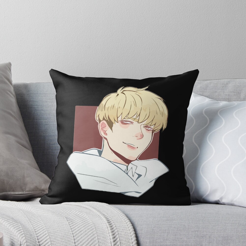 Ryo Asuka Devilman Crybaby White Throw Pillow
