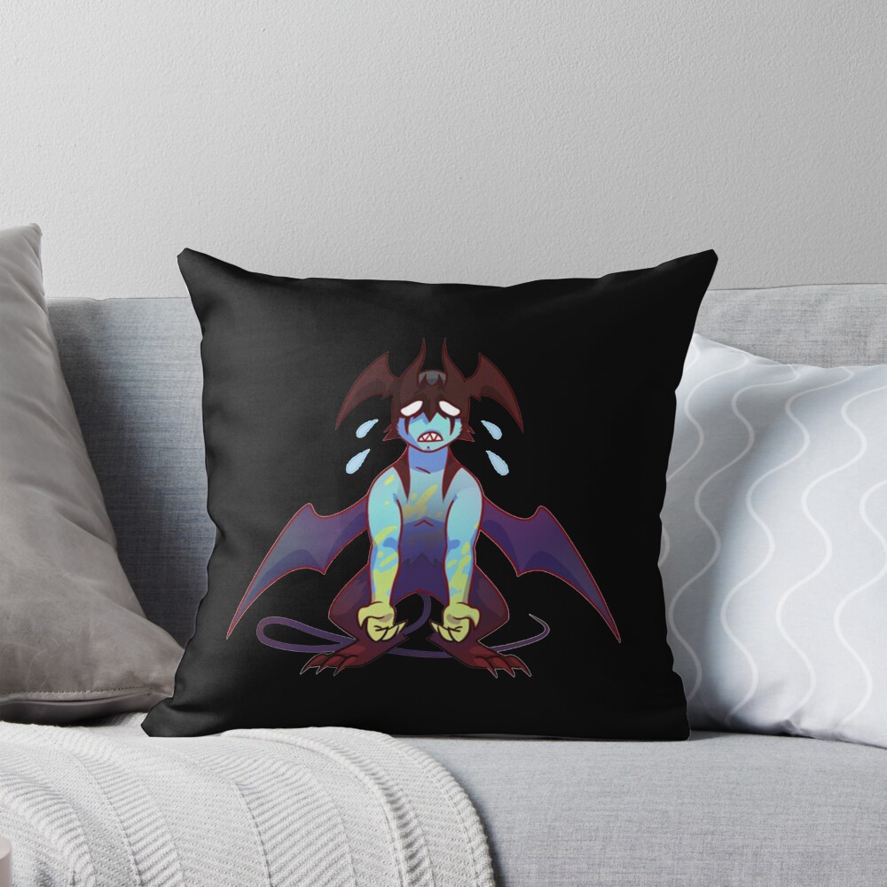 Ryo Asuka Devilman Crybaby Grey Throw Pillow