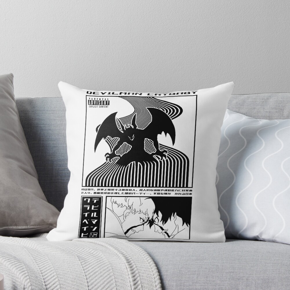 Akira Fudo Devilman Crybaby Throw Pillow