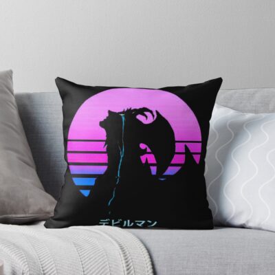 Akira Fudo Devilman Crybaby Poster Throw Pillow