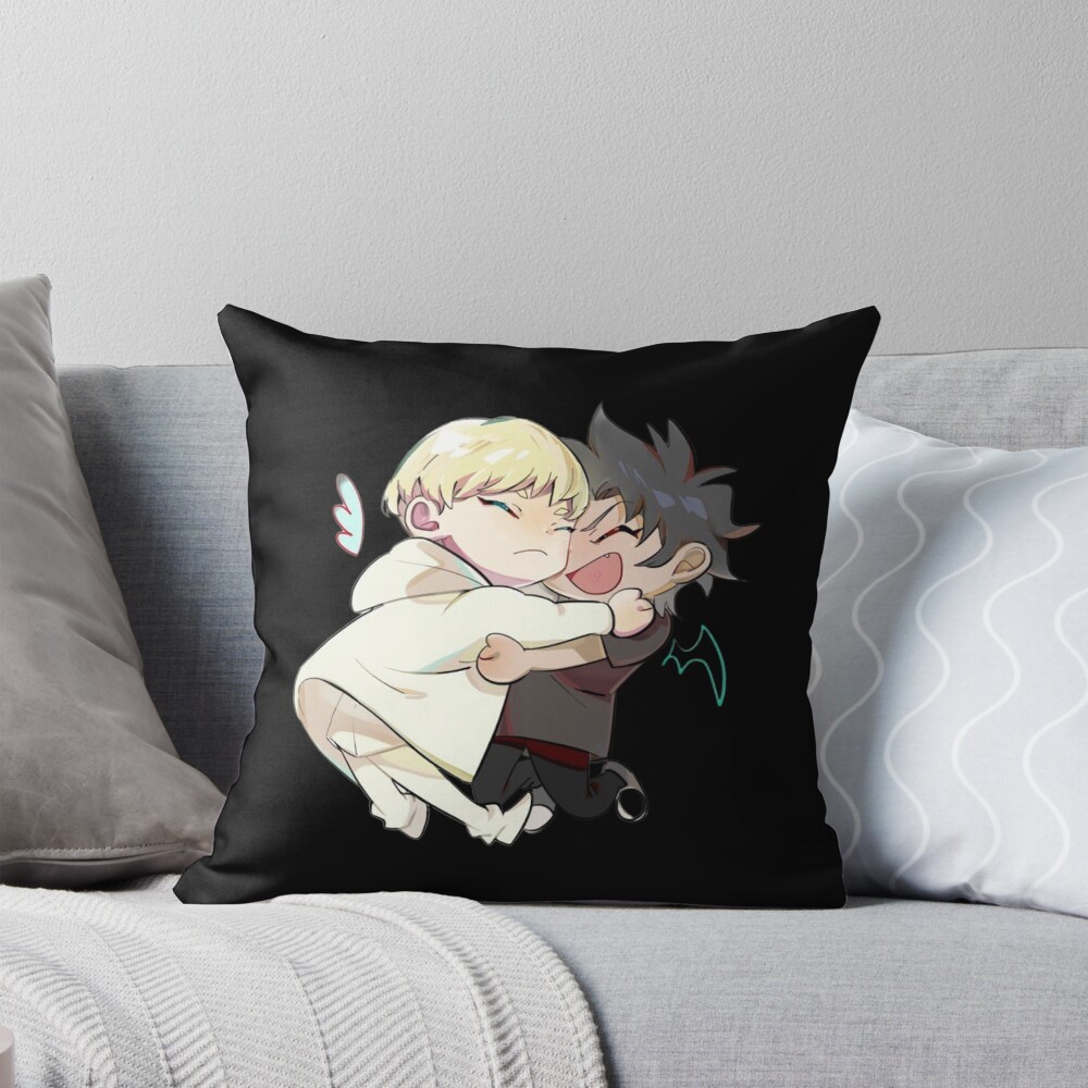 Akira Fudo Devilman Crybaby Shadow Throw Pillow