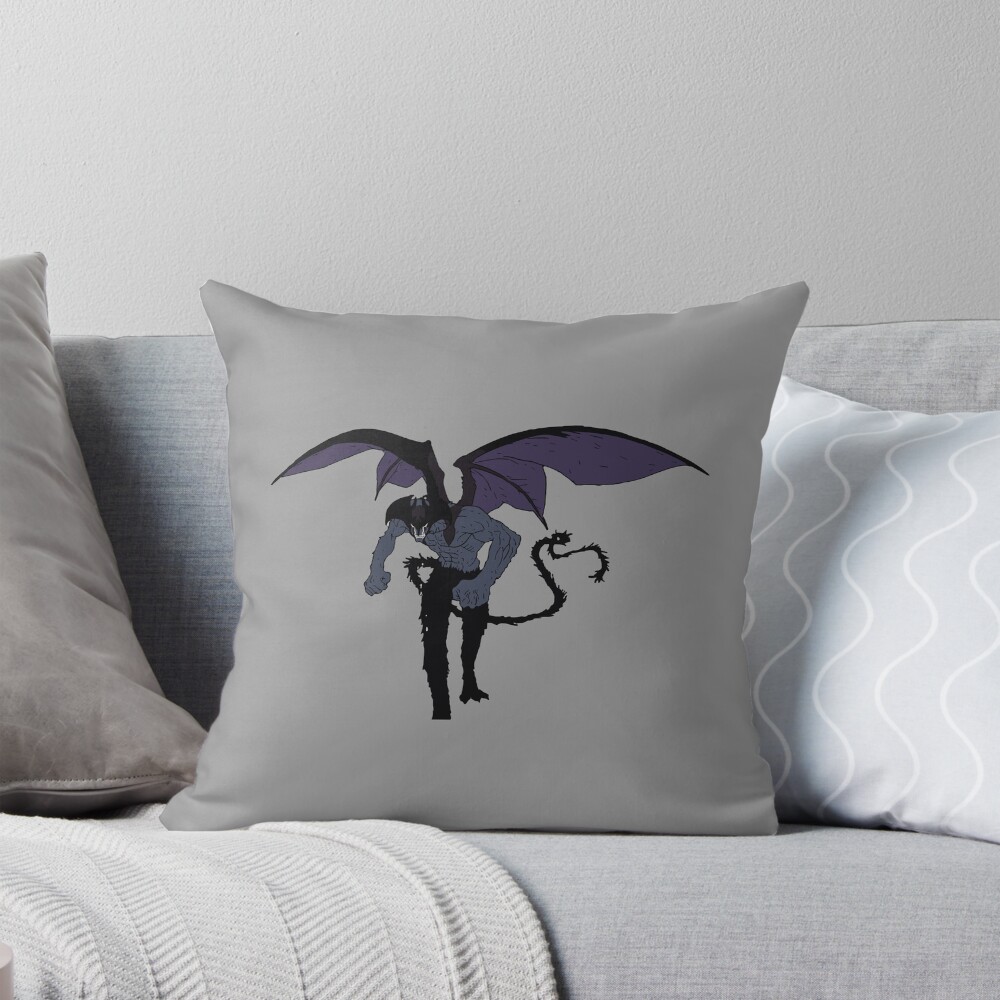 Akira Fudo Devilman Crybaby Red Throw Pillow