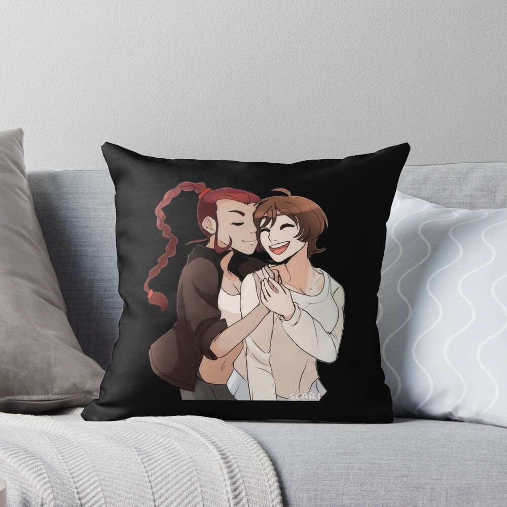 Miki Makimura And Miki Kuroda Throw Pillow