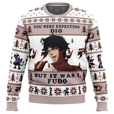 You Were Expecting Dio But It Was I, Fudo Devilman Crybaby Ugly  Christmas Sweaters