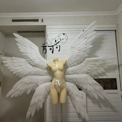 Asuka Ryo Crybaby White Eight Winged Wings Devilman Adventure Cosplay